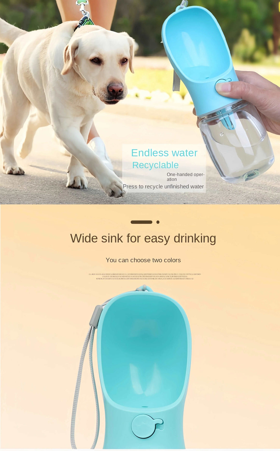 BarkBlings™ Portable Water Bottle & Food Dispenser