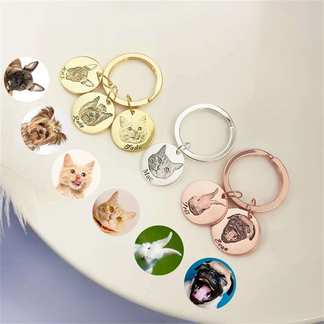 BarkBlings™ Custom Pet Portrait Keychain – The Perfect Gift for Pet Lovers