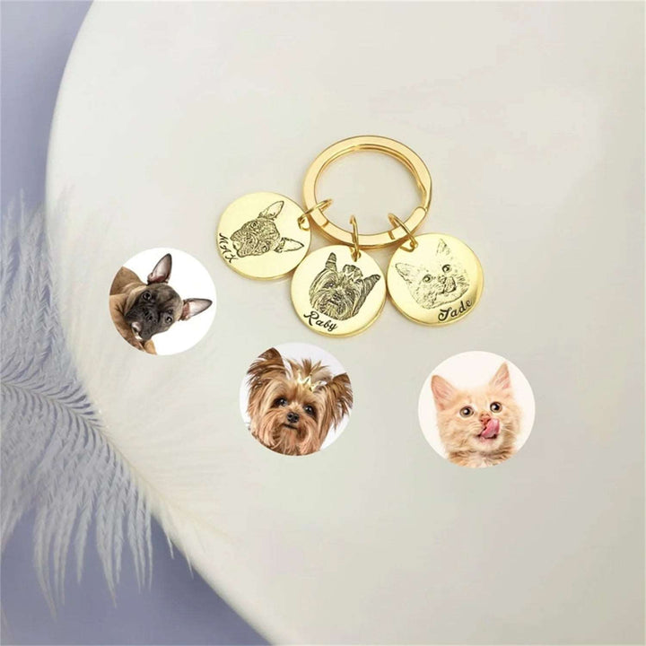 BarkBlings™ Custom Pet Portrait Keychain – The Perfect Gift for Pet Lovers