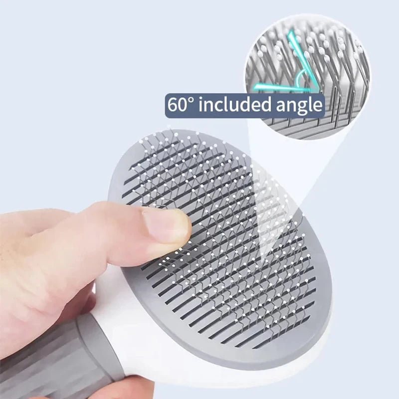 Grooming Brush with Stainless Steel Comb