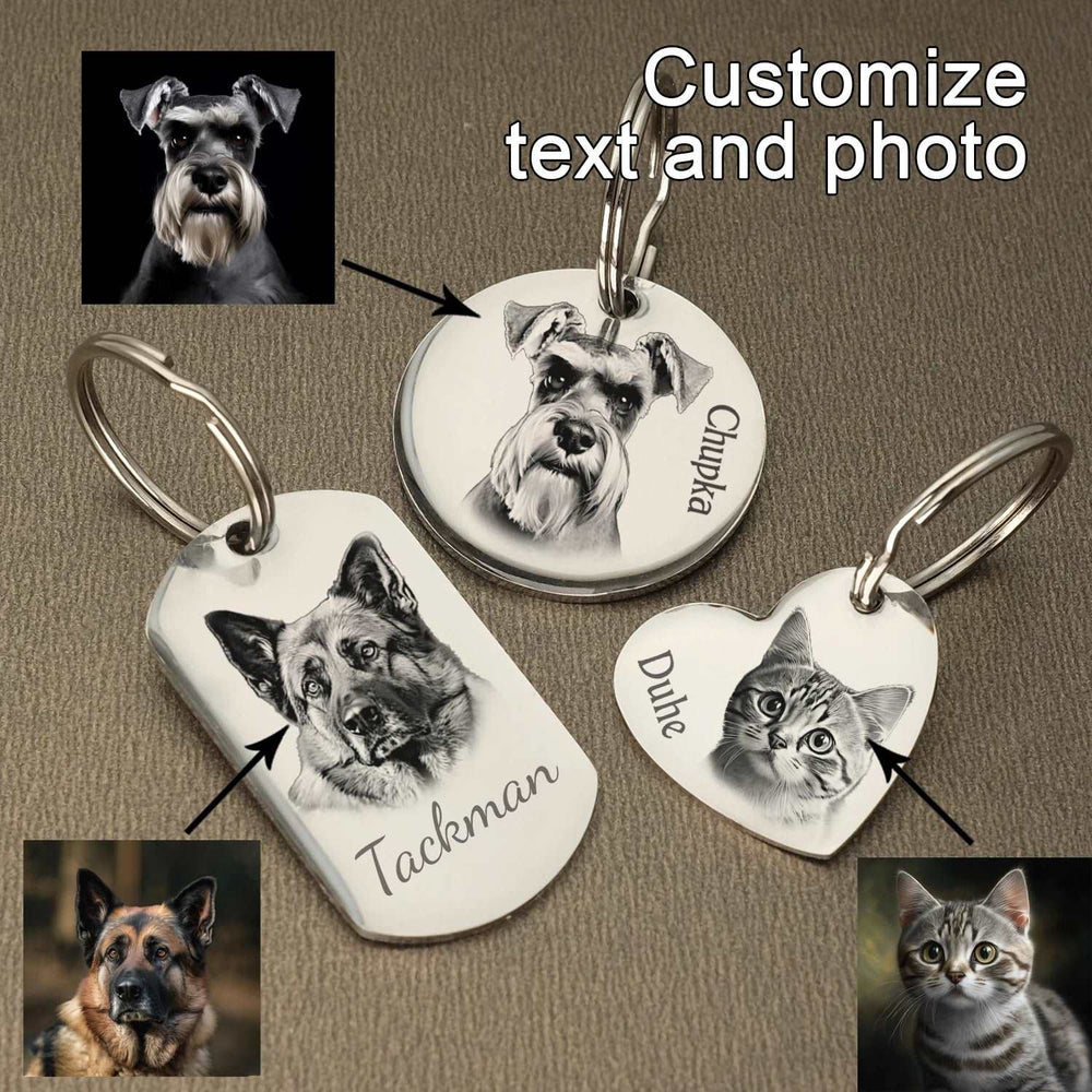 BarkBlings™ Custom Stainless Steel Dog Tags –  Engraved Keychains For Pet Lovers