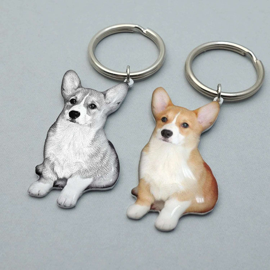 BarkBlings™ Custom Pet Photo Keychain – Personalized Memorial or Gift for Pet Lovers