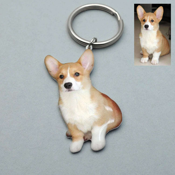 BarkBlings™ Custom Pet Photo Keychain – Personalized Memorial or Gift for Pet Lovers