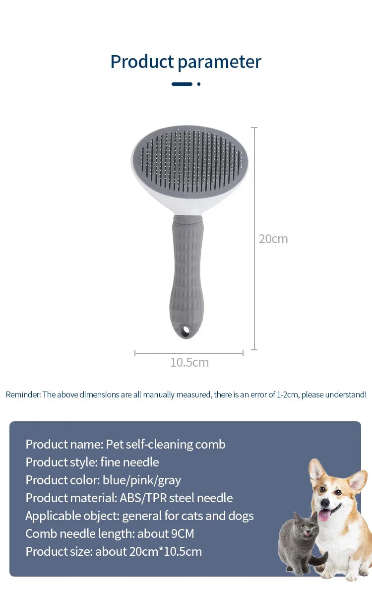 BarkBlings™ Grooming Brush with Stainless Steel Comb